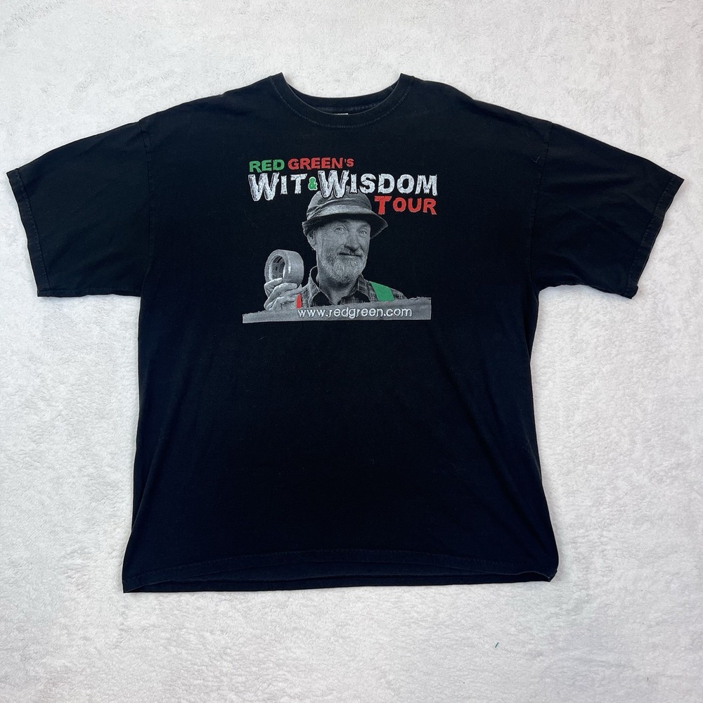 The Red Green Show Tour‎ T-Shirt Men's Size XXL 90s Double-sided Black EUC